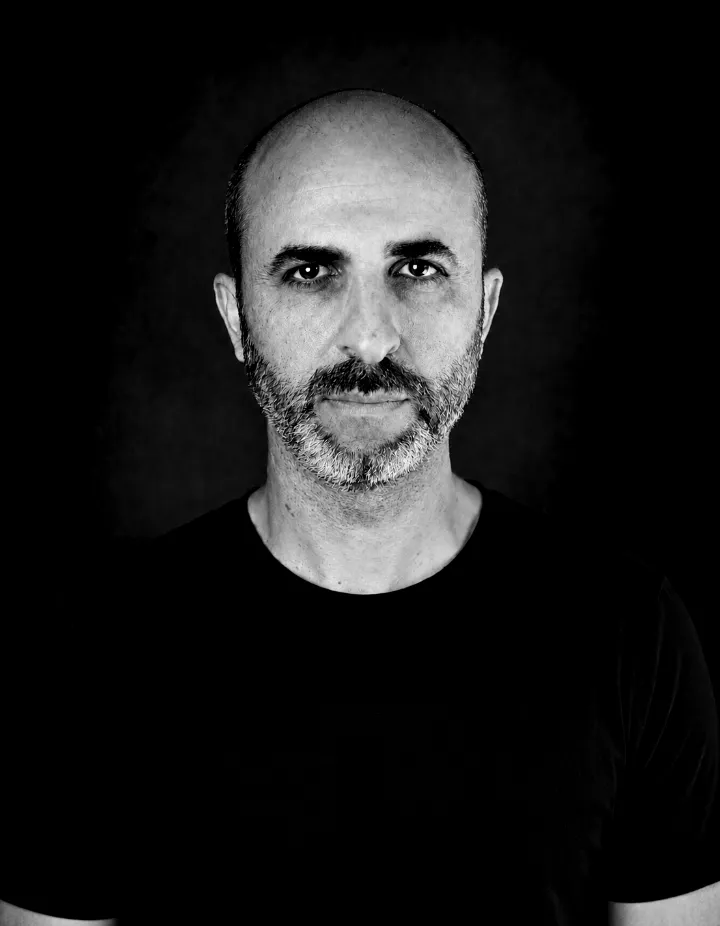 Max Alessandrini, black and white portrait